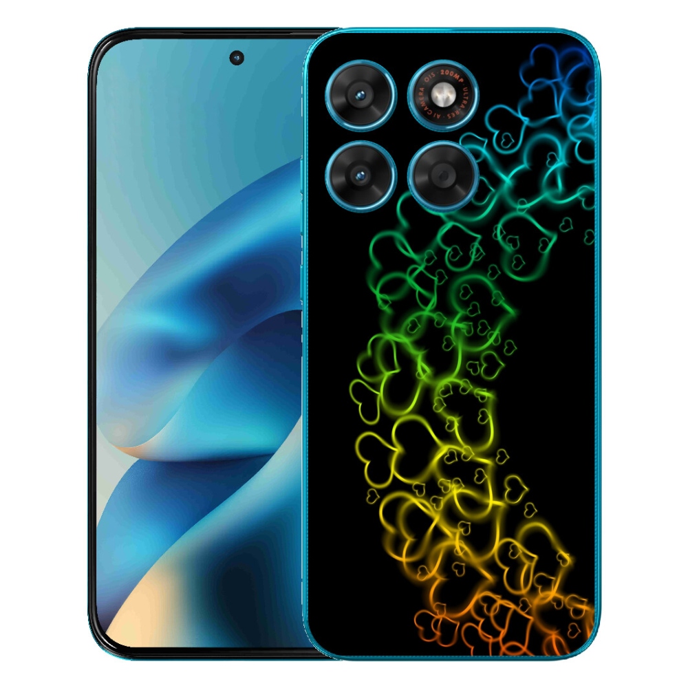 mmCase gél tok a Motorola Moto G87/G77/G67 készülékekhez – színes szívecskékkel