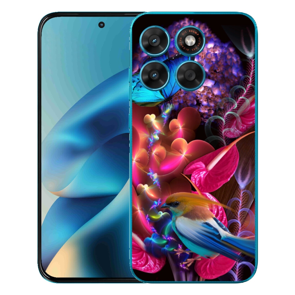 mmCase gélhuzat a Motorola Moto G87/G77/G67 készülékekhez – színes virágok