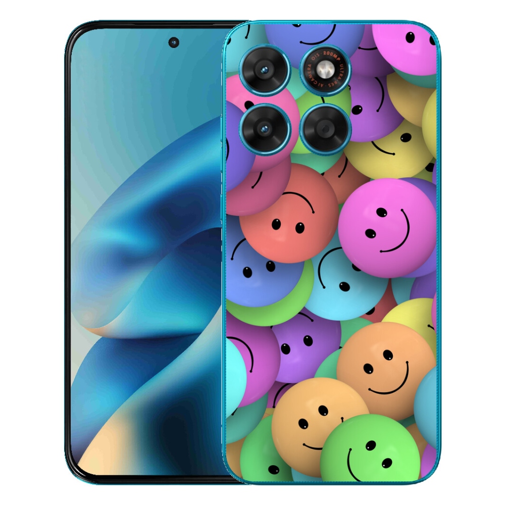 mmCase gél tok a Motorola Moto G87/G77/G67 készülékekhez – színes smiley-k