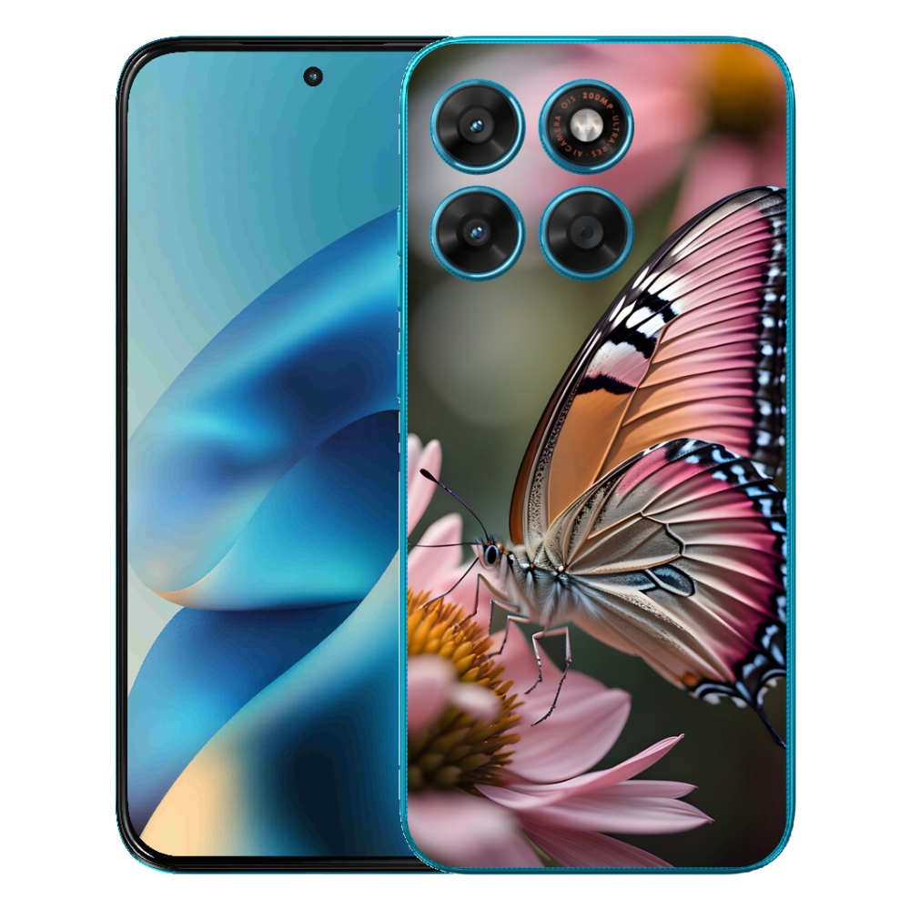 mmCase gélhuzat a Motorola Moto G87/G77/G67 készülékekhez – színes pillangó