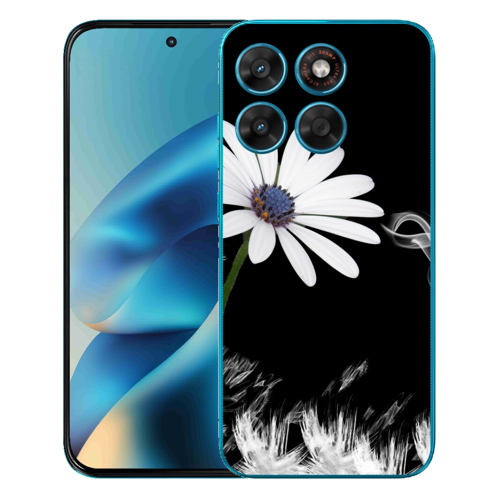 mmCase géltok a Motorola Moto G87/G77/G67 készülékekhez – fehér virágos