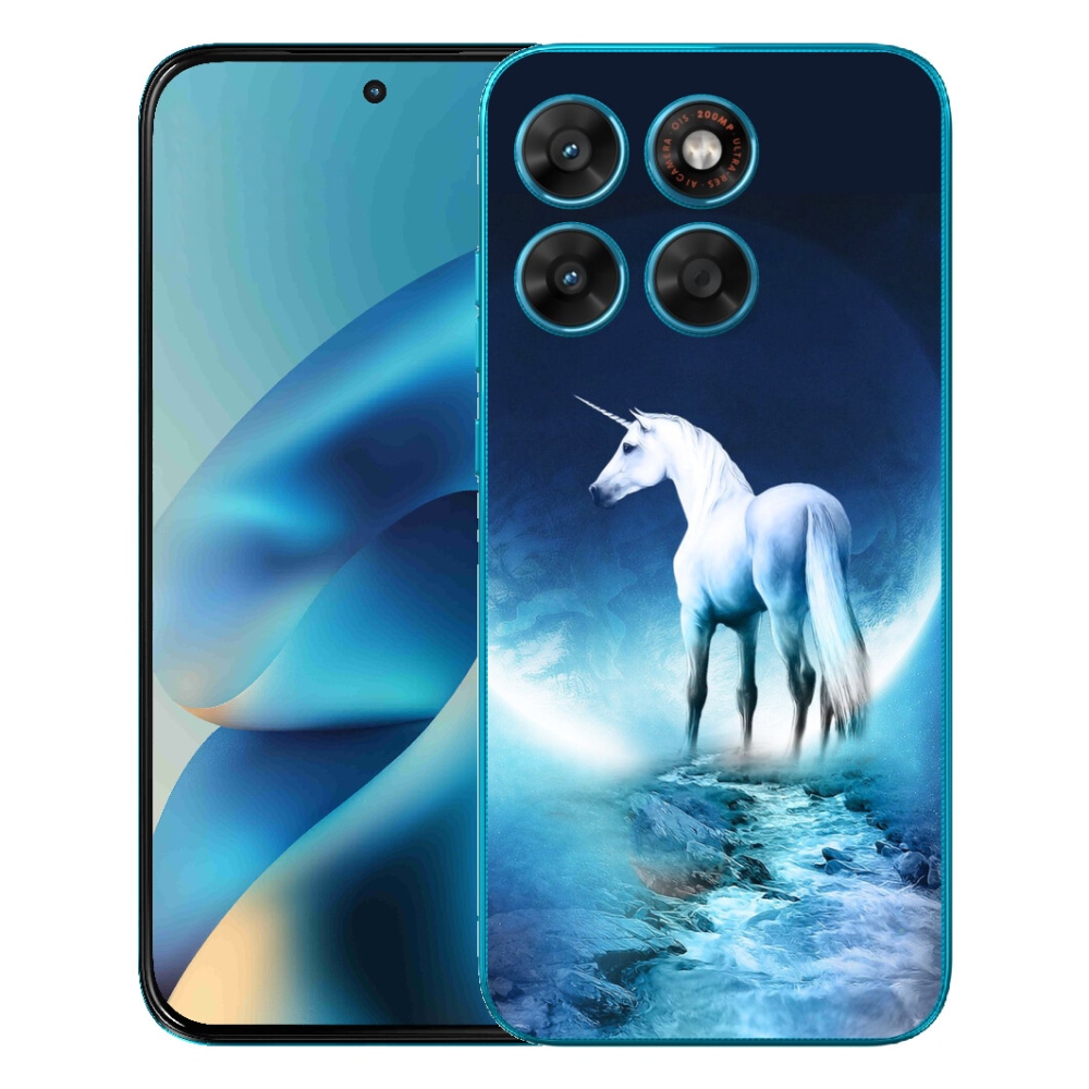 mmCase gélhuzat a Motorola Moto G87/G77/G67 készülékekhez – fehér egyszarvú