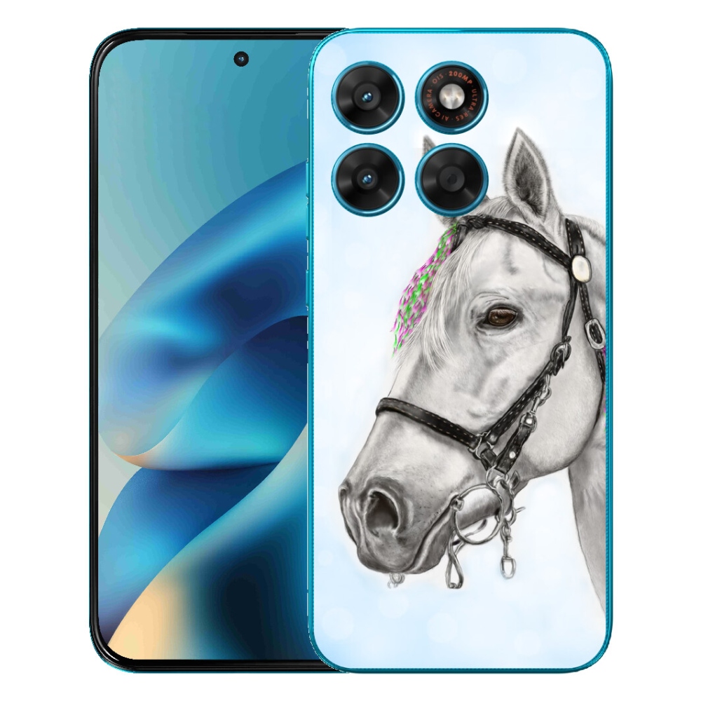mmCase géltok a Motorola Moto G87/G77/G67 készülékekhez – fehér ló 1