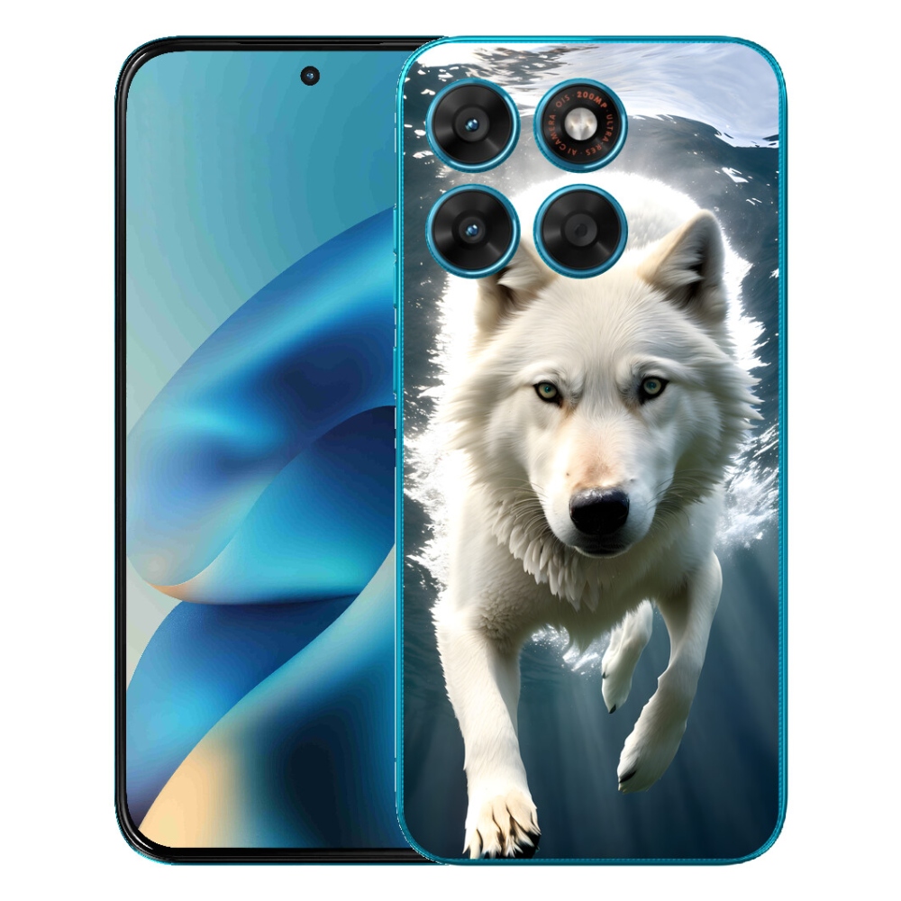 mmCase gél tok a Motorola Moto G87/G77/G67 készülékekhez – fehér farkas