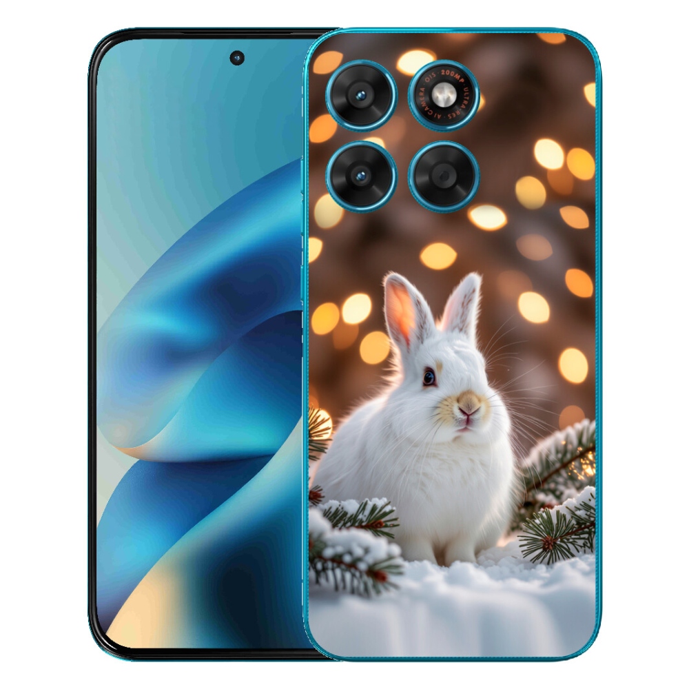 mmCase gél tok a Motorola Moto G87/G77/G67 készülékekhez – fehér nyúl