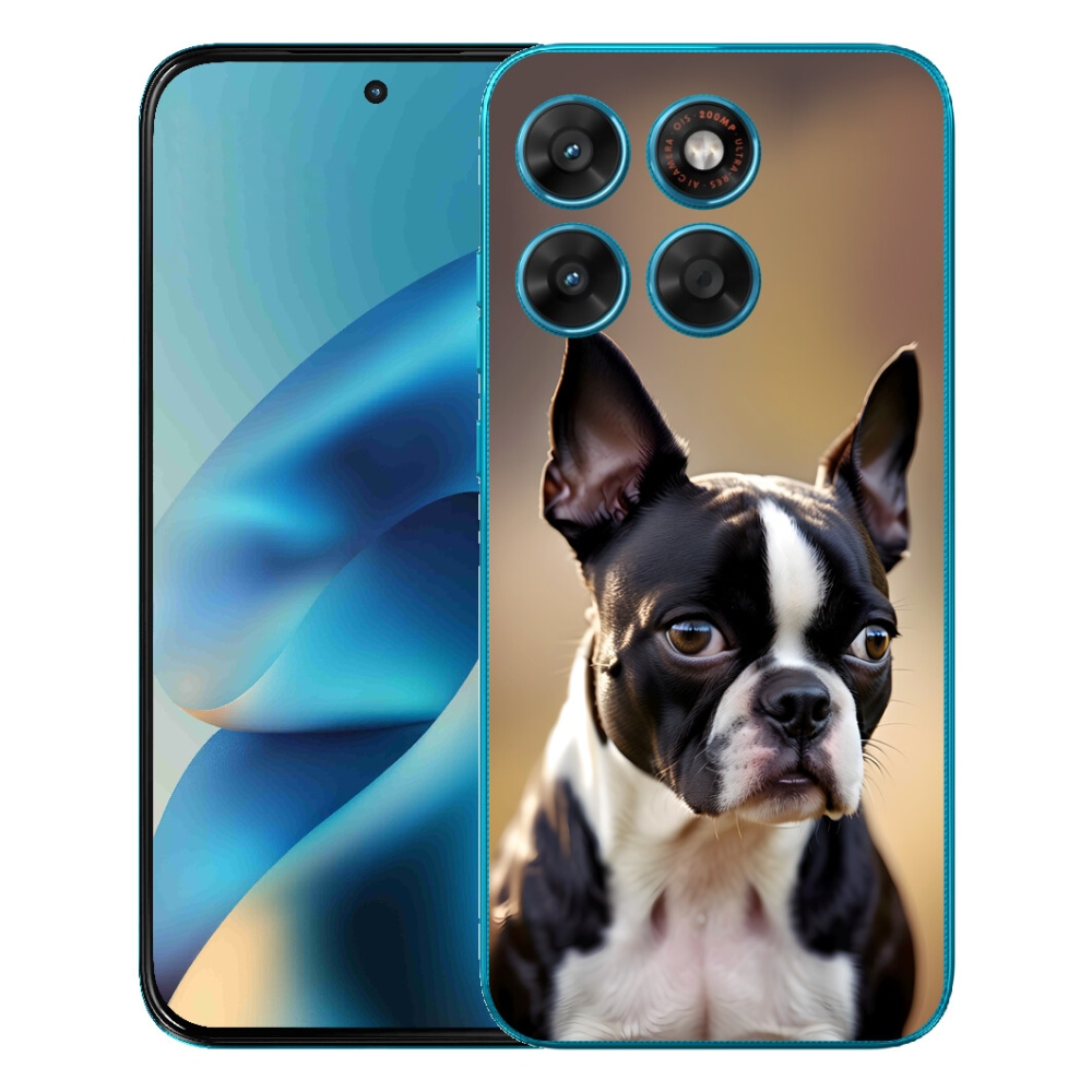 mmCase gél tok a Motorola Moto G87/G77/G67 készülékekhez – bostoni terrier
