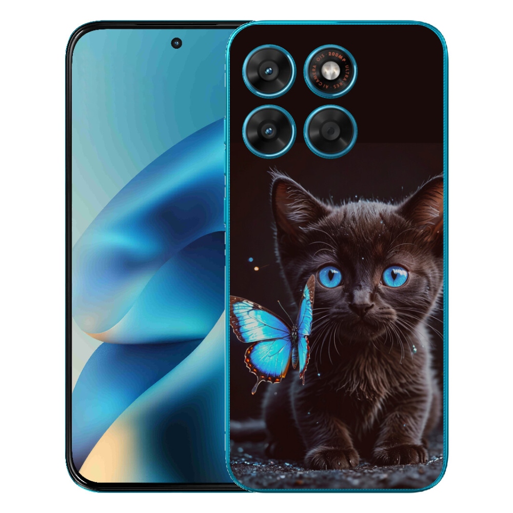 mmCase gél tok a Motorola Moto G87/G77/G67 készülékekhez – fekete cica 3