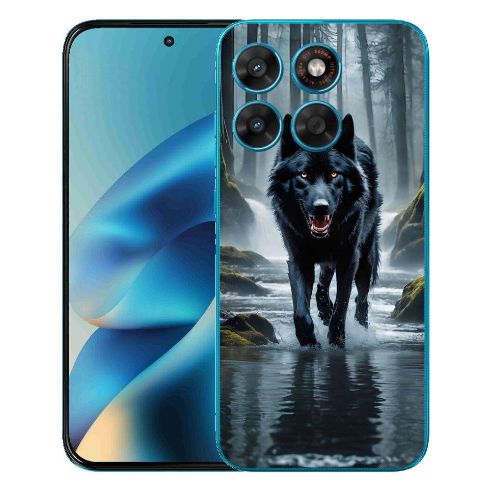 mmCase gél tok a Motorola Moto G87/G77/G67 készülékekhez – fekete farkas