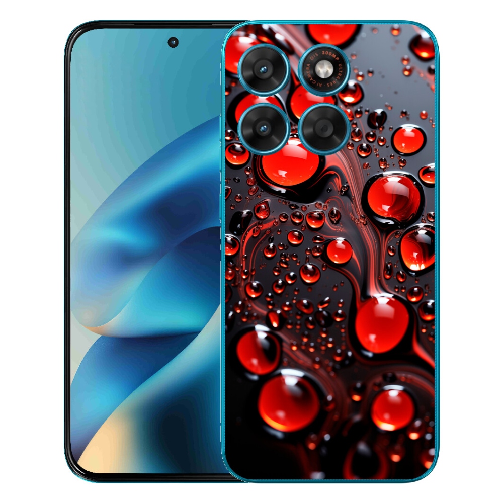 mmCase gél tok a Motorola Moto G87/G77/G67 készülékekhez – piros cseppek 2