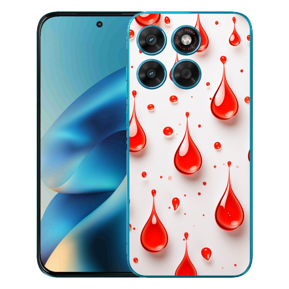 mmCase gél tok a Motorola Moto G87/G77/G67 készülékekhez – piros cseppek