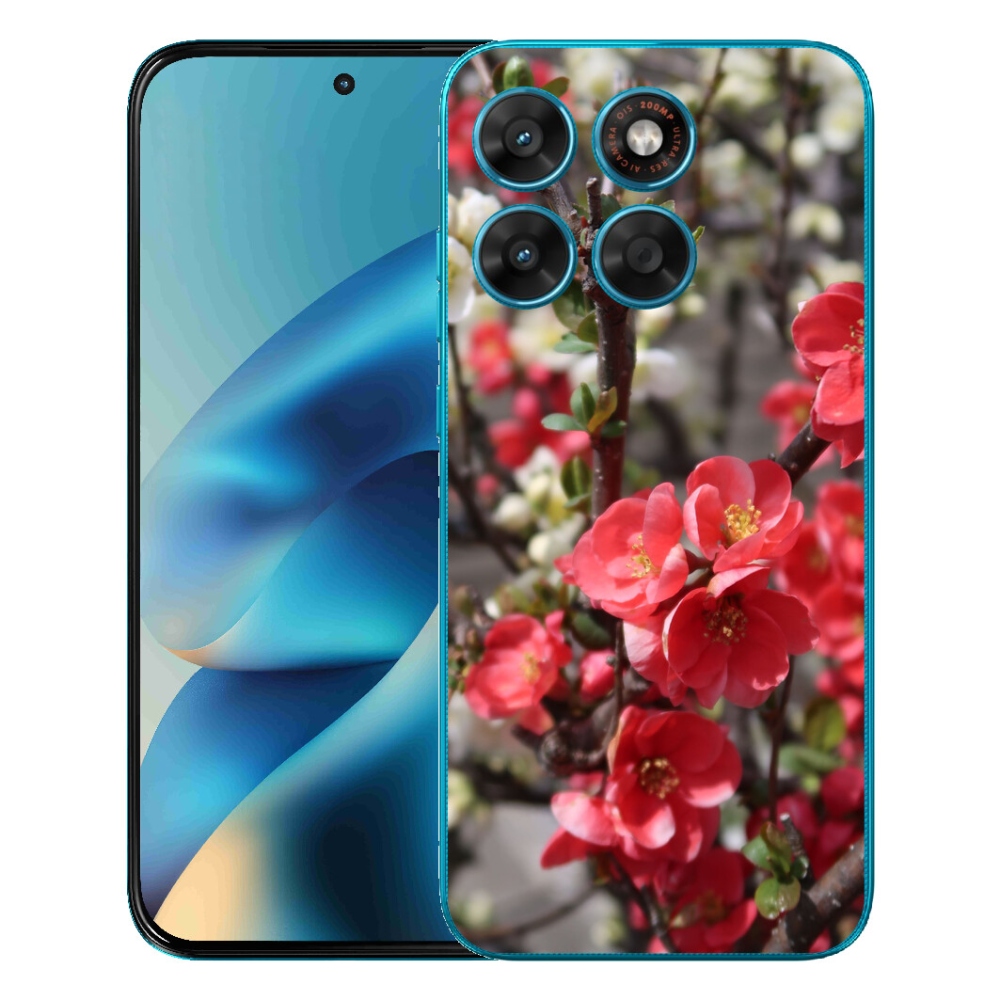 mmCase gél tok a Motorola Moto G87/G77/G67 készülékekhez – piros virágok