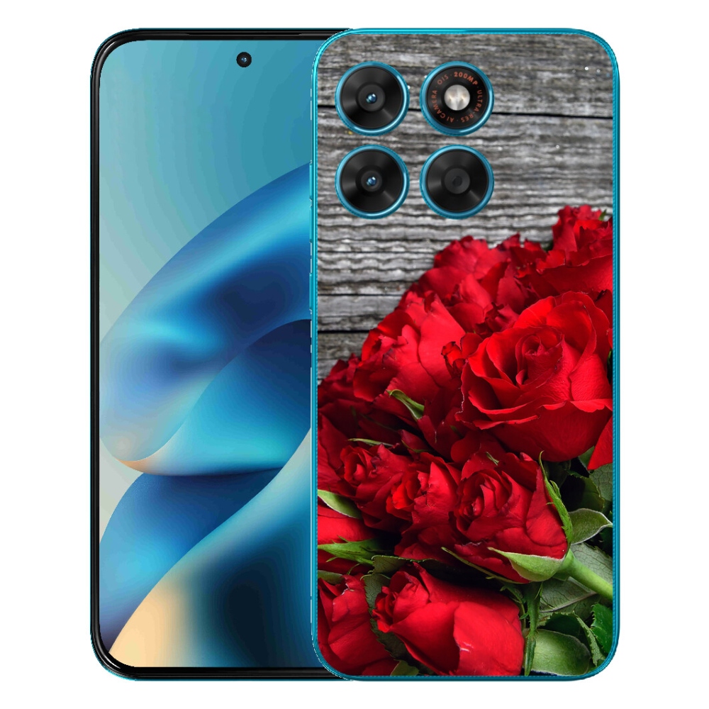 mmCase gél tok a Motorola Moto G87/G77/G67 készülékekhez – vörös rózsák