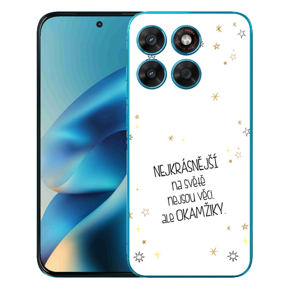 mmCase gél tok a Motorola Moto G87/G77/G67-hez – idézet 4, fehér háttérrel