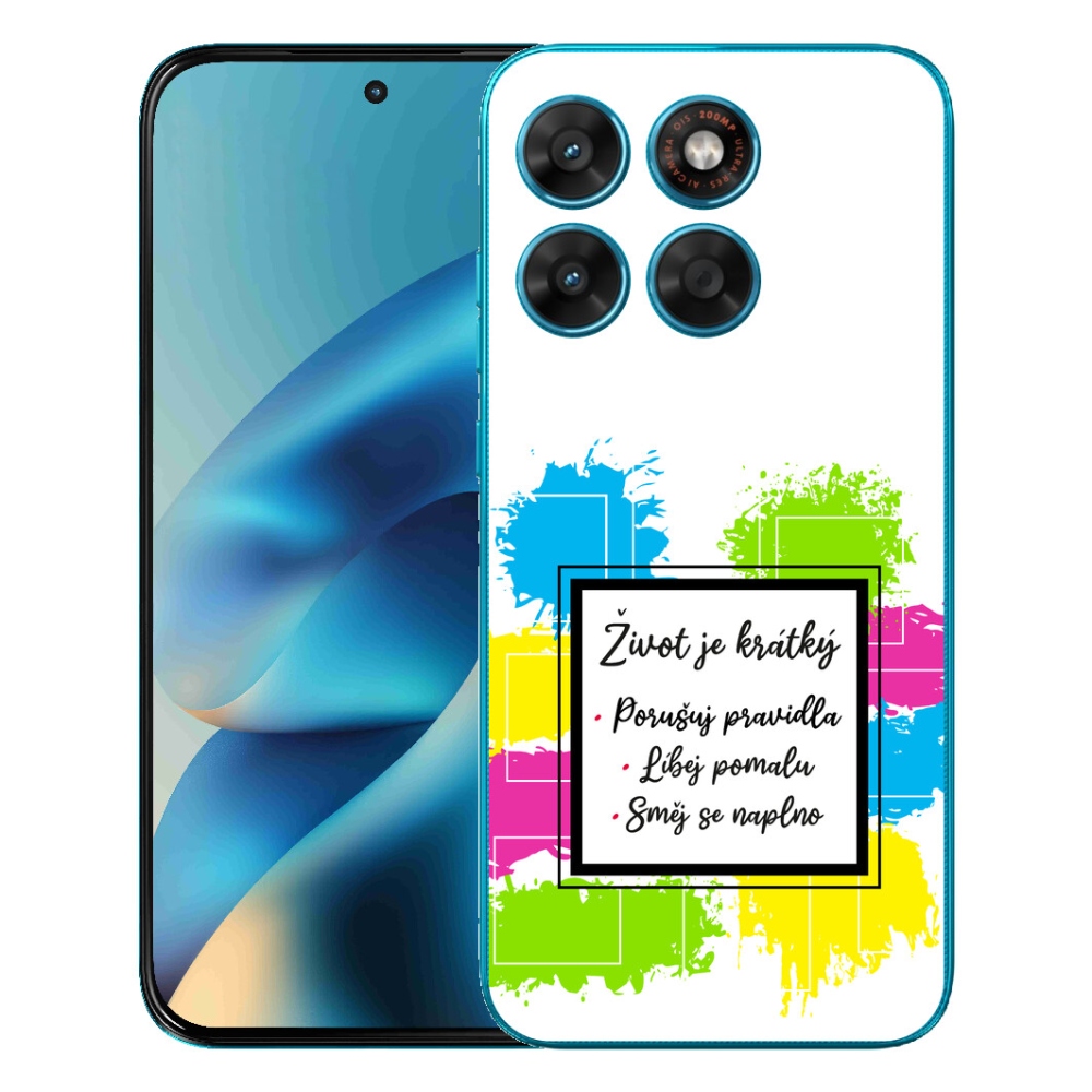 mmCase gél tok a Motorola Moto G87/G77/G67-hez – idézet 5, fehér háttérrel