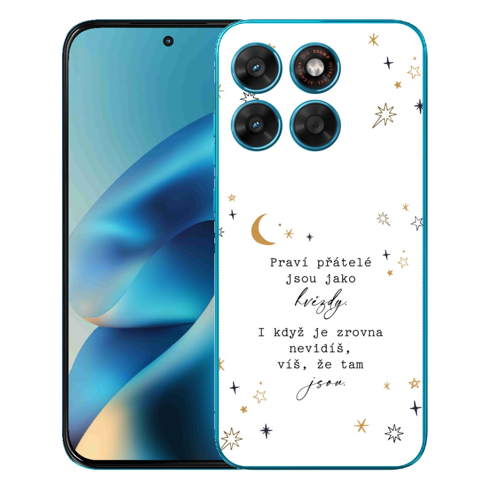 mmCase gél tok a Motorola Moto G87/G77/G67 készülékekhez – idézet 6, fehér háttérrel