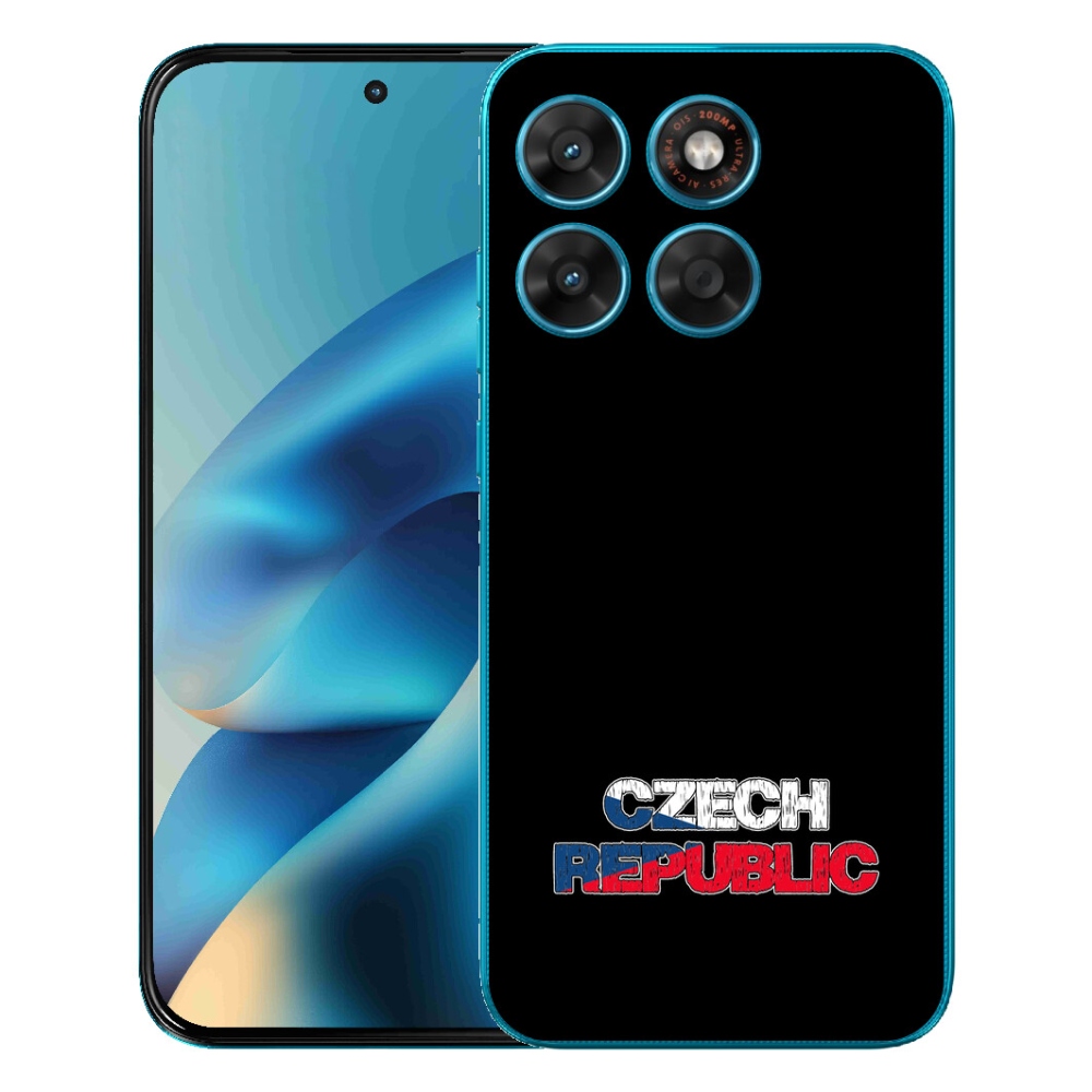 mmCase géltok a Motorola Moto G87/G77/G67 készülékekhez – Cseh Köztársaság, fekete háttér