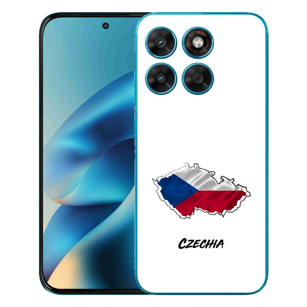 mmCase gélhuzat a Motorola Moto G87/G77/G67-hez – Czechia, fehér háttér