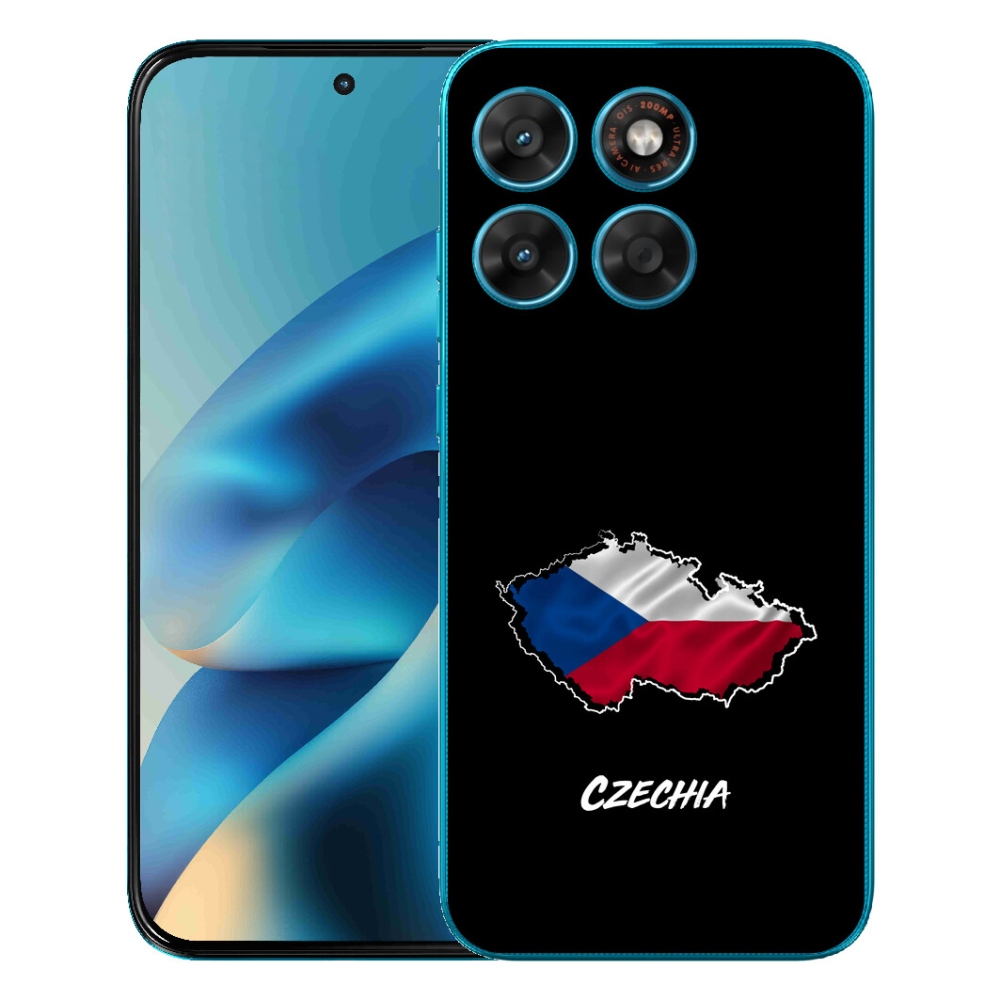 mmCase géltok a Motorola Moto G87/G77/G67-hez – Czechia, fekete háttér