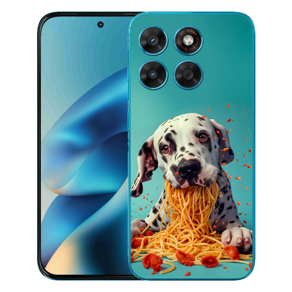 mmCase gél tok a Motorola Moto G87/G77/G67-hez – dalmát és spagetti