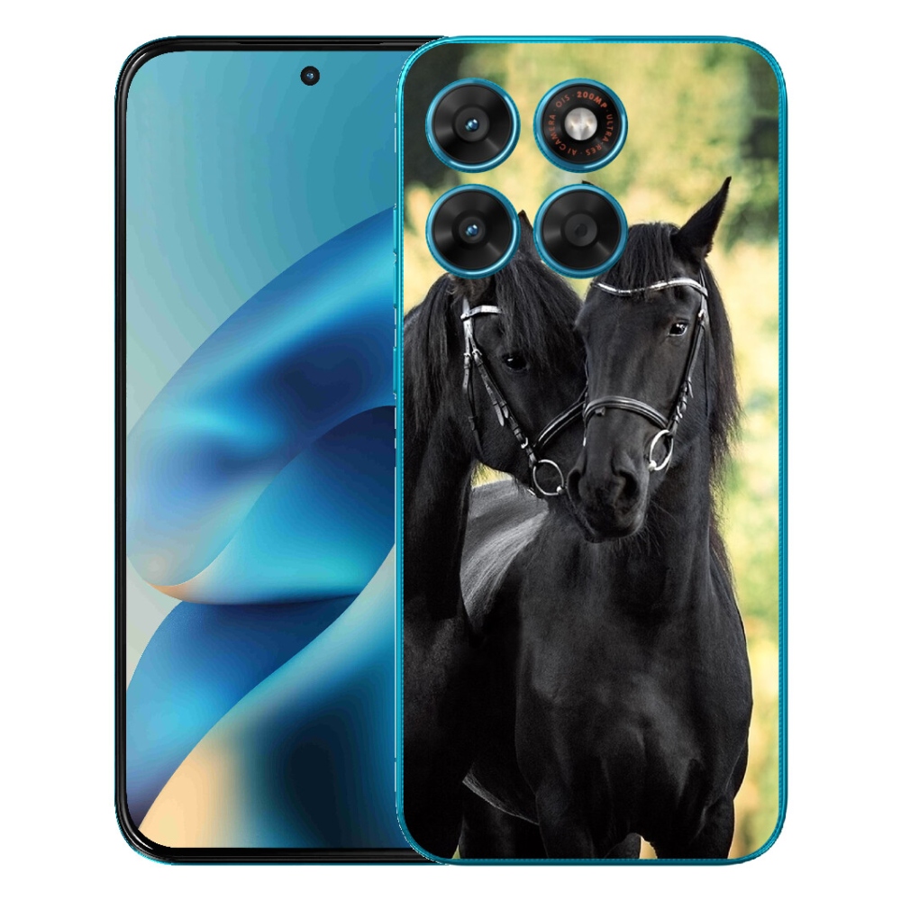 mmCase gél tok a Motorola Moto G87/G77/G67-hez – két fekete ló