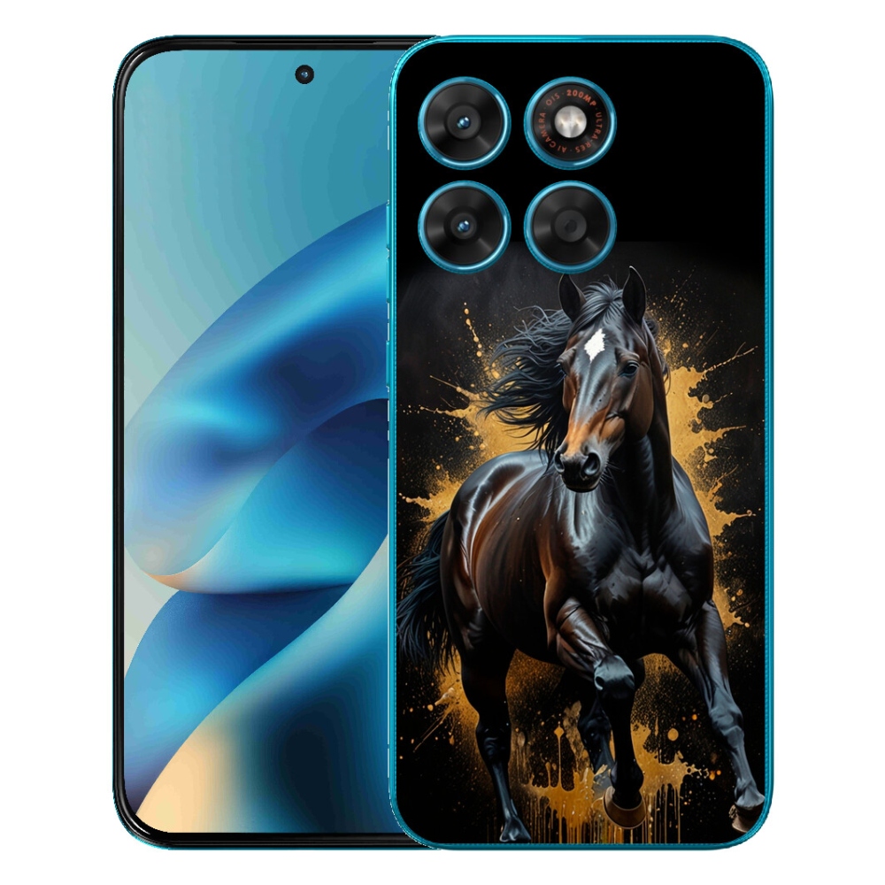 mmCase gél tok a Motorola Moto G87/G77/G67 készülékekhez – elegáns fekete csikó