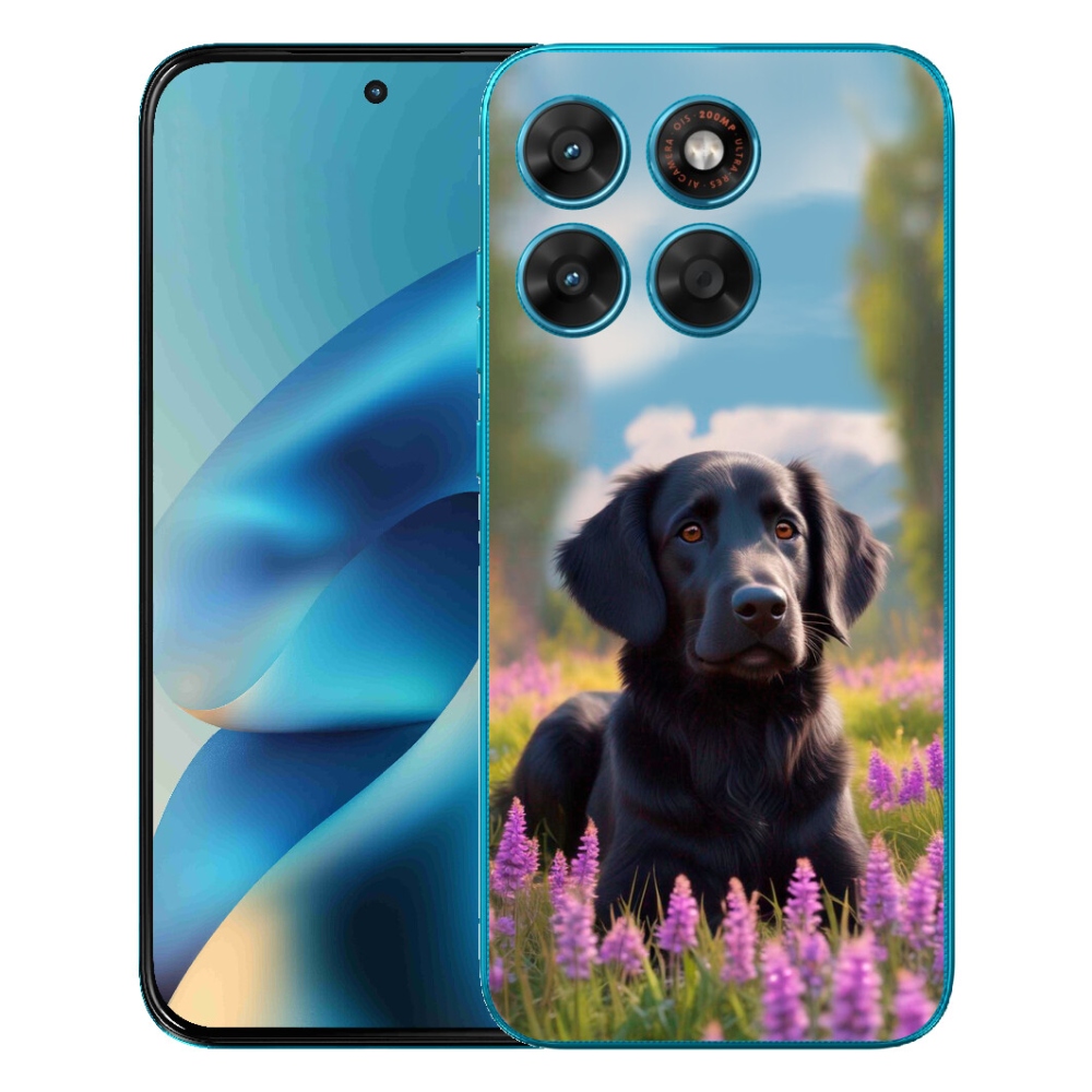 mmCase géltok a Motorola Moto G87/G77/G67 készülékekhez – elegáns fekete retriever