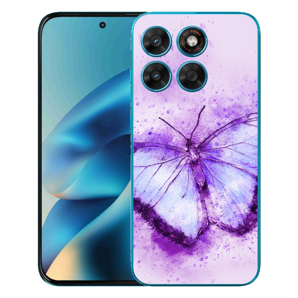 mmCase géltok a Motorola Moto G87/G77/G67 készülékekhez – lila pillangó