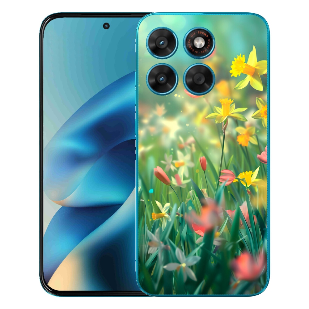 mmCase gél tok a Motorola Moto G87/G77/G67 készülékekhez – tavaszi virágok