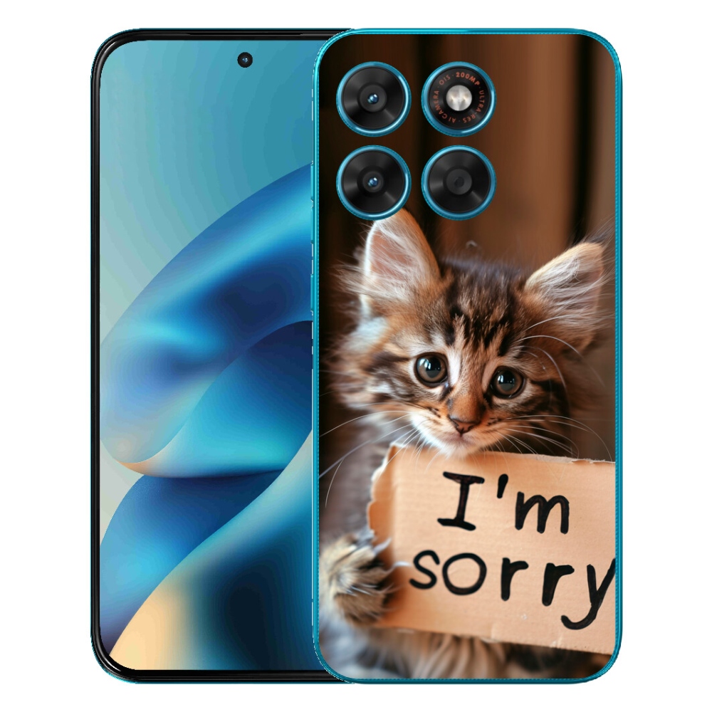 mmCase gélhuzat a Motorola Moto G87/G77/G67-hez – macskás mintás