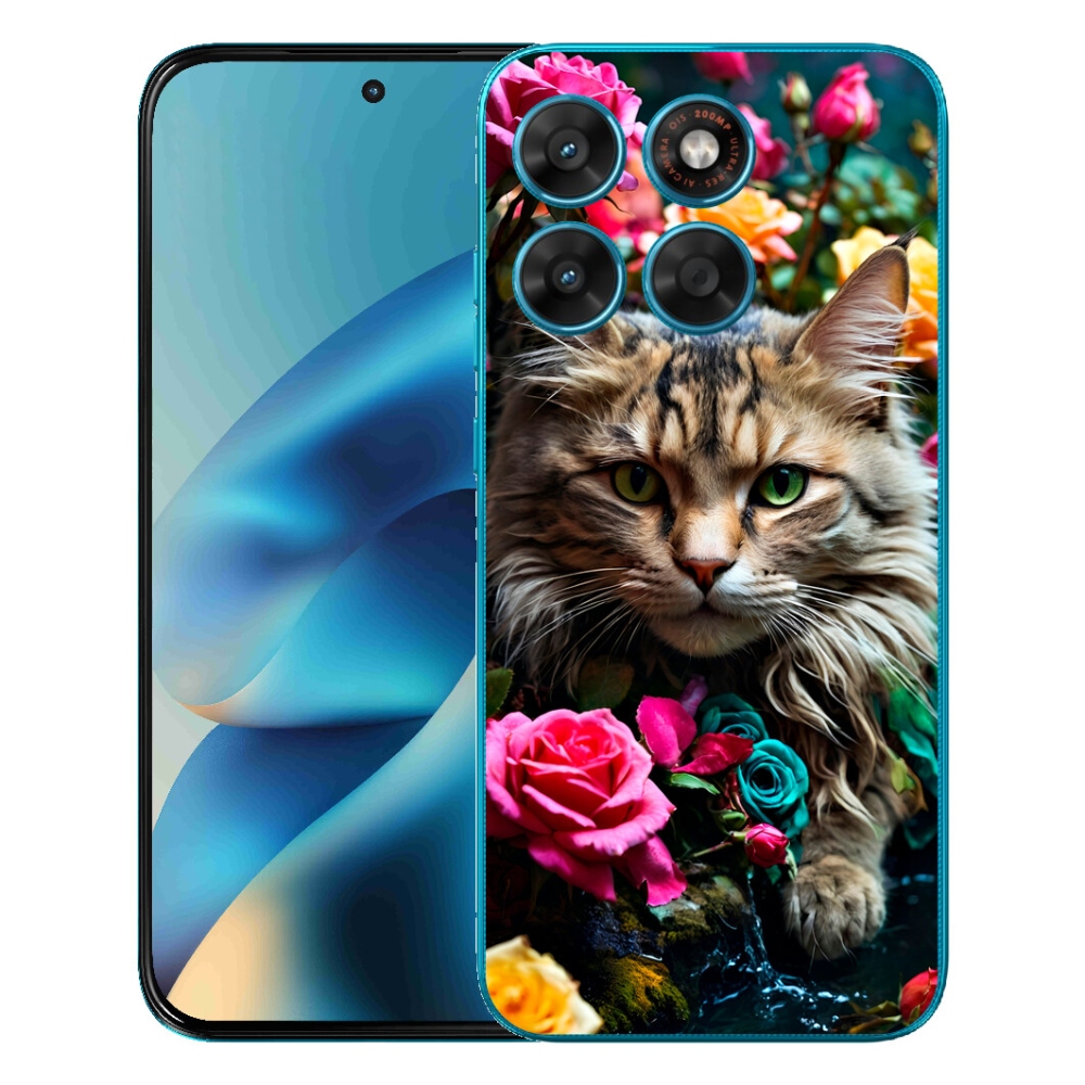 mmCase gél tok a Motorola Moto G87/G77/G67 készülékekhez – macskás mintás 2