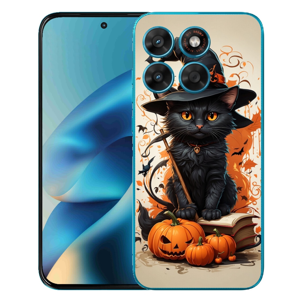 mmCase gél tok a Motorola Moto G87/G77/G67-hez – varázsló macska