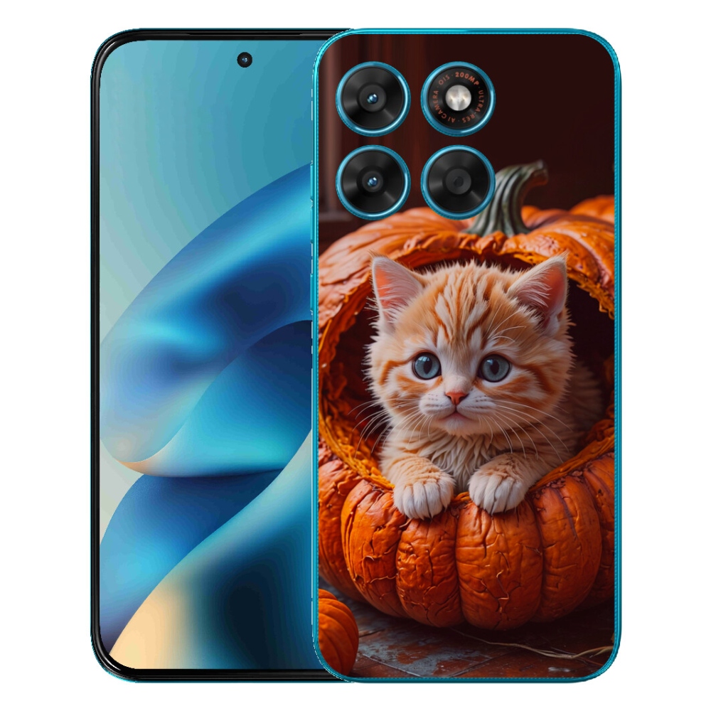 mmCase gél tok a Motorola Moto G87/G77/G67 készülékekhez – cica és sütőtök 2
