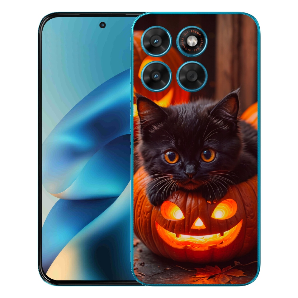 mmCase gél tok a Motorola Moto G87/G77/G67 készülékekhez – cica és sütőtök