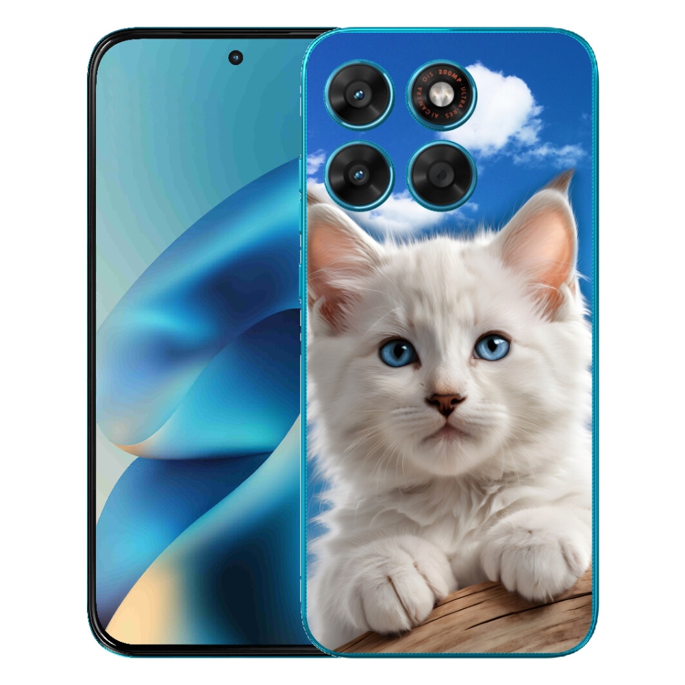 mmCase gél tok a Motorola Moto G87/G77/G67-hez – cica és felhők