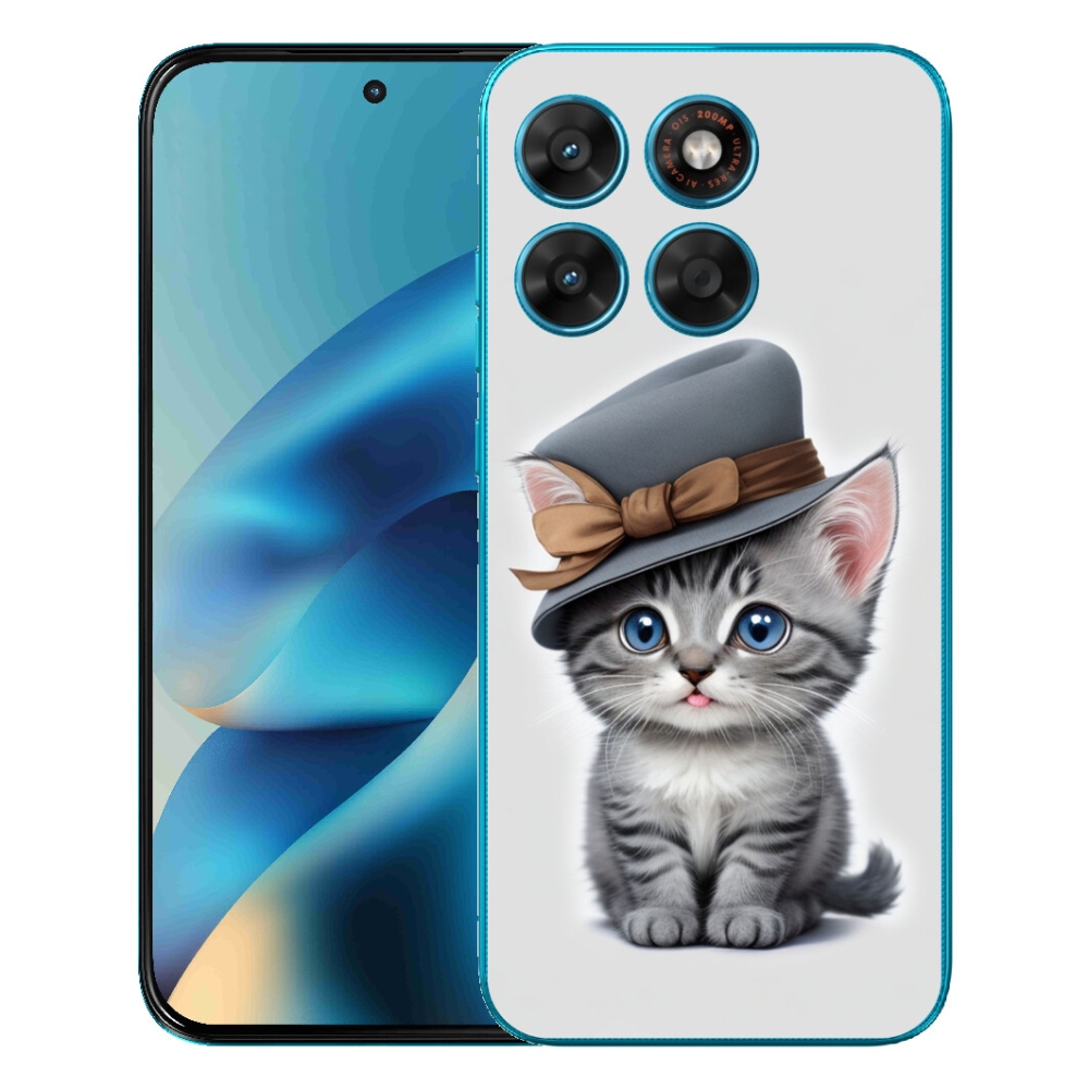 mmCase gél tok a Motorola Moto G87/G77/G67-hez – kalapos cica