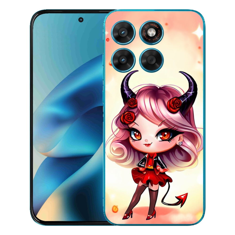 mmCase gél tok a Motorola Moto G87/G77/G67 készülékekhez – rajzolt kis ördögnő