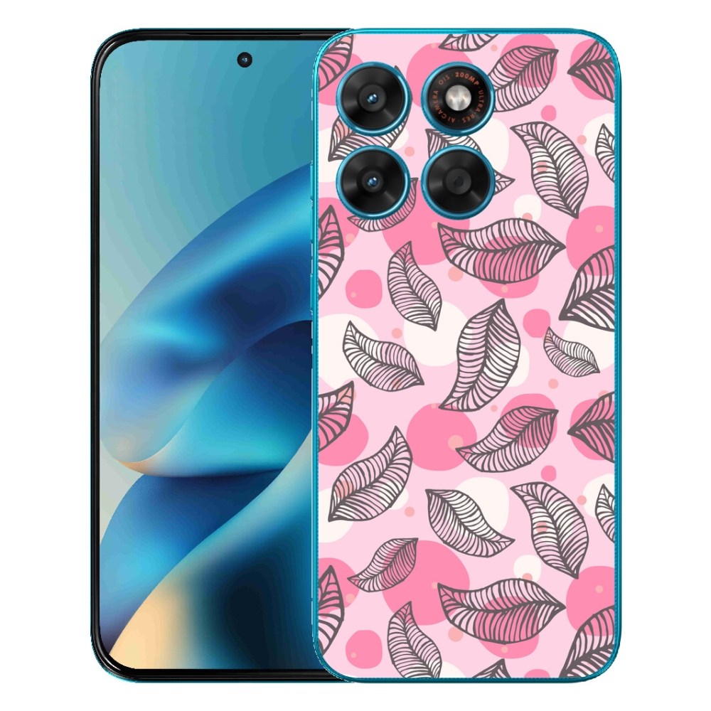mmCase gél tok a Motorola Moto G87/G77/G67 készülékekhez – rajzolt hulló levelek