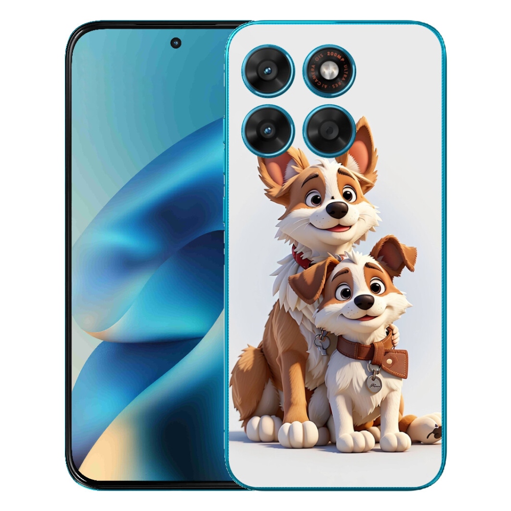 mmCase géltok a Motorola Moto G87/G77/G67 készülékekhez – kutyás mintával