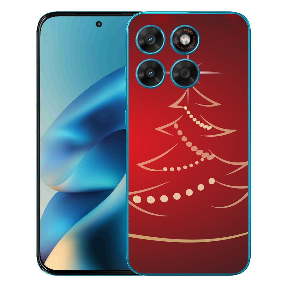 mmCase gél tok a Motorola Moto G87/G77/G67 készülékekhez – rajzolt karácsonyfa
