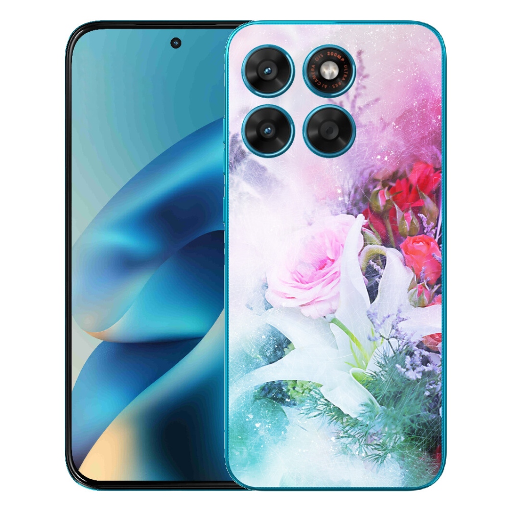 mmCase gél tok a Motorola Moto G87/G77/G67 készülékekhez – virágok 4