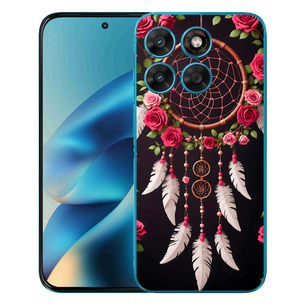 mmCase gél tok a Motorola Moto G87/G77/G67 készülékekhez – álomfogó rózsákkal
