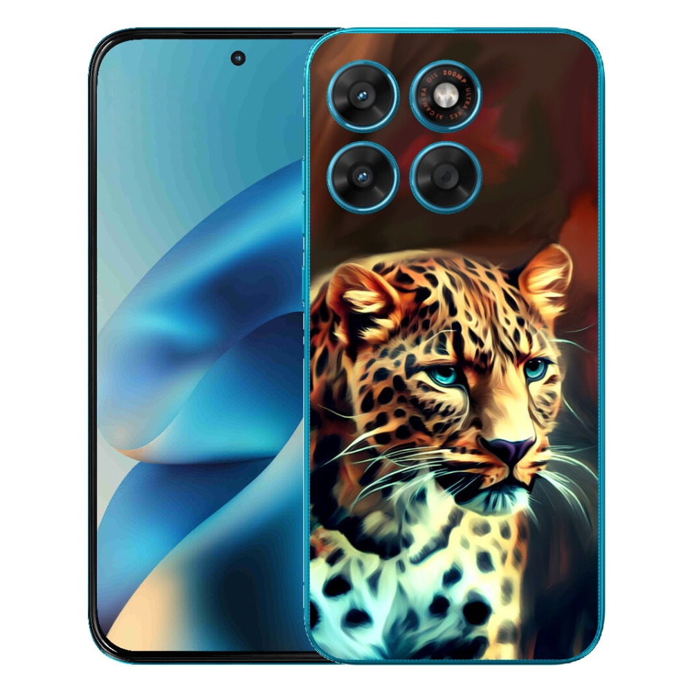 mmCase géltok a Motorola Moto G87/G77/G67 készülékekhez – leopárdminta