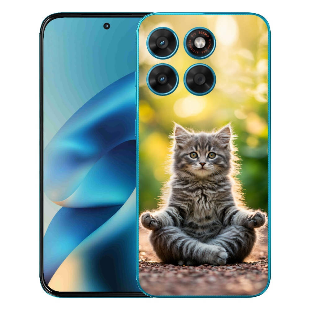 mmCase gélhuzat a Motorola Moto G87/G77/G67 készülékekhez – meditáló cica
