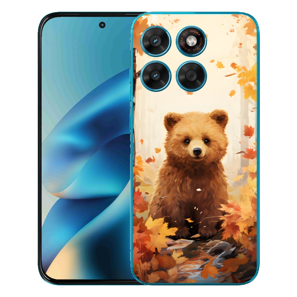 mmCase géltok a Motorola Moto G87/G77/G67 készülékekhez – medve az erdőben