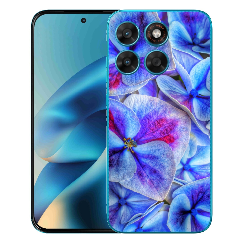 mmCase gél tok a Motorola Moto G87/G77/G67 készülékekhez – kék virágok 1