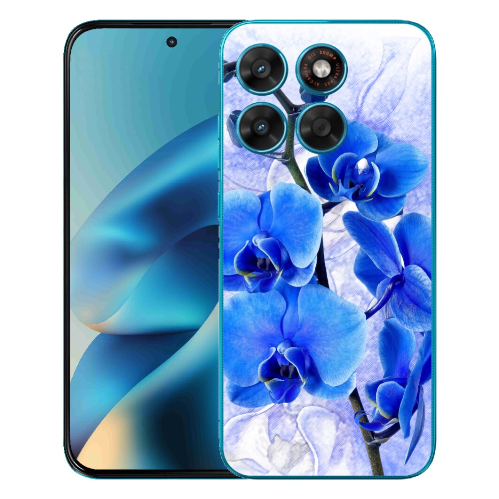 mmCase gél tok a Motorola Moto G87/G77/G67 készülékekhez – kék virágok
