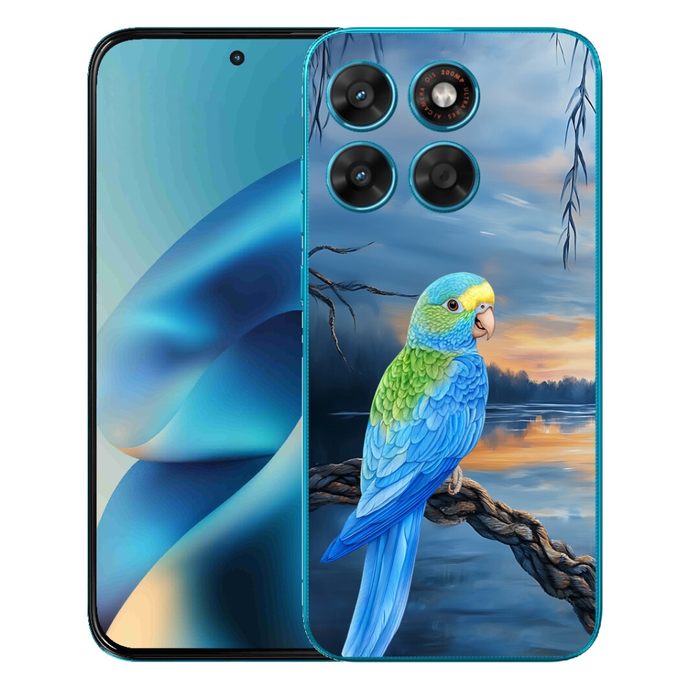 mmCase géltok a Motorola Moto G87/G77/G67 készülékekhez – kék papagáj
