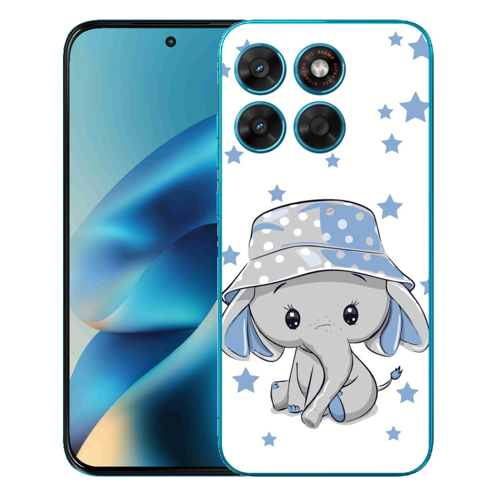 mmCase gél tok a Motorola Moto G87/G77/G67 készülékekhez – kék elefánt