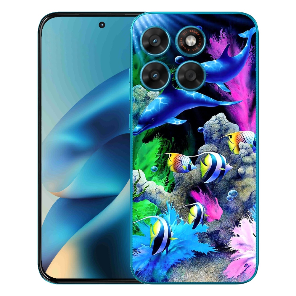 mmCase géltok a Motorola Moto G87/G77/G67 készülékekhez – tengeri világ