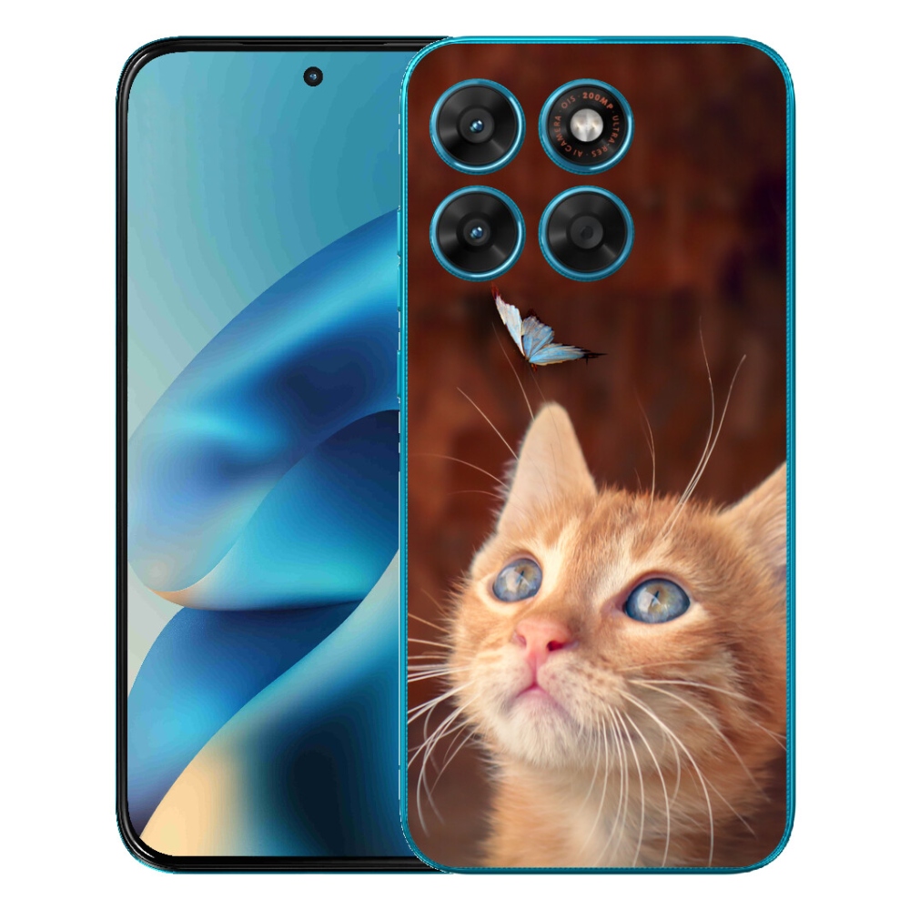 mmCase gél tok a Motorola Moto G87/G77/G67-hez – pillangó és cica